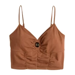 Juniors' SO® Cropped Keyhole Tank -SO Juniors Fashion Clothing 5588399 ALT5