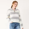 Juniors' SO® Varsity Henley Pullover -SO Juniors Fashion Clothing 5588932 Heather Gray Stripe