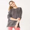 Juniors' SO® Oversized Weekend Tunic Pullover -SO Juniors Fashion Clothing 5627679 Black Luxe Wash