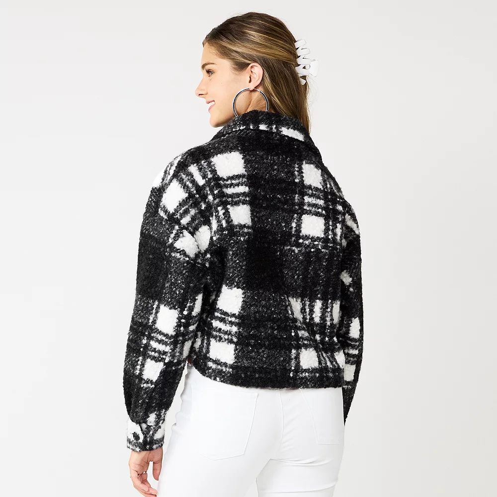 Juniors' SO® Cropped Shacket 4 Juniors' SO® Cropped Shacket - Image 2