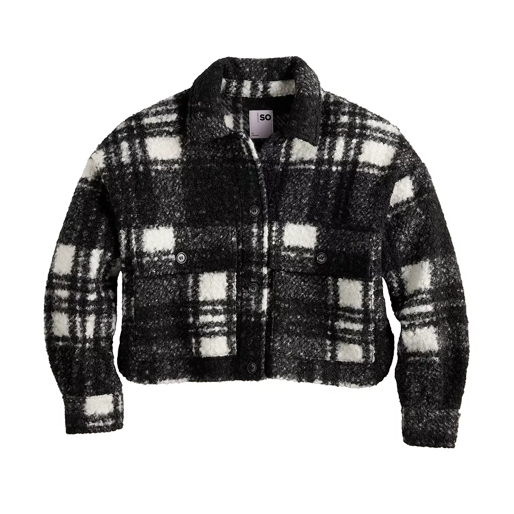 Juniors' SO® Cropped Shacket 5 Juniors' SO® Cropped Shacket - Image 3