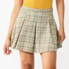 Juniors' SO® Pleated High-Rise Mini Skirt 1 Juniors' SO® Pleated High-Rise Mini Skirt -SO Juniors Fashion Clothing 5636560 Olive Plaid