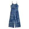 Girls 6-20 SO® Ruched Front Jumpsuit In Regular & Plus Size -SO Juniors Fashion Clothing 5640551 Blue Patchwork