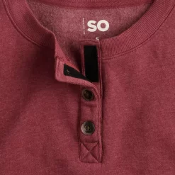 Juniors' SO® Adaptive Easy Dressing Henley Sweatshirt Sensory Friendly 8 Juniors' SO® Adaptive Easy Dressing Henley Sweatshirt Sensory Friendly -SO Juniors Fashion Clothing 5652297 ALT5