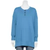 Juniors' SO® Adaptive Easy Dressing Henley Sweatshirt Sensory Friendly -SO Juniors Fashion Clothing 5652297 Sadie Stream