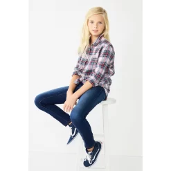 Girls 6-20 SO® Must-Have Flannel Boyfriend Shirt In Regular & Plus Size -SO Juniors Fashion Clothing 5653279 ALT9