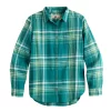 Girls 6-20 SO® Must-Have Flannel Boyfriend Shirt In Regular & Plus Size -SO Juniors Fashion Clothing 5653279 Green Plaid