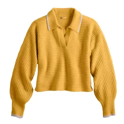 Juniors' SO® Polo Pullover Sweater -SO Juniors Fashion Clothing 5653489 ALT5