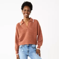 Juniors' SO® Polo Pullover Sweater