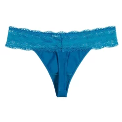 Juniors' SO® Medallion Lace Thong CAN83-005 -SO Juniors Fashion Clothing 5671106 ALT2