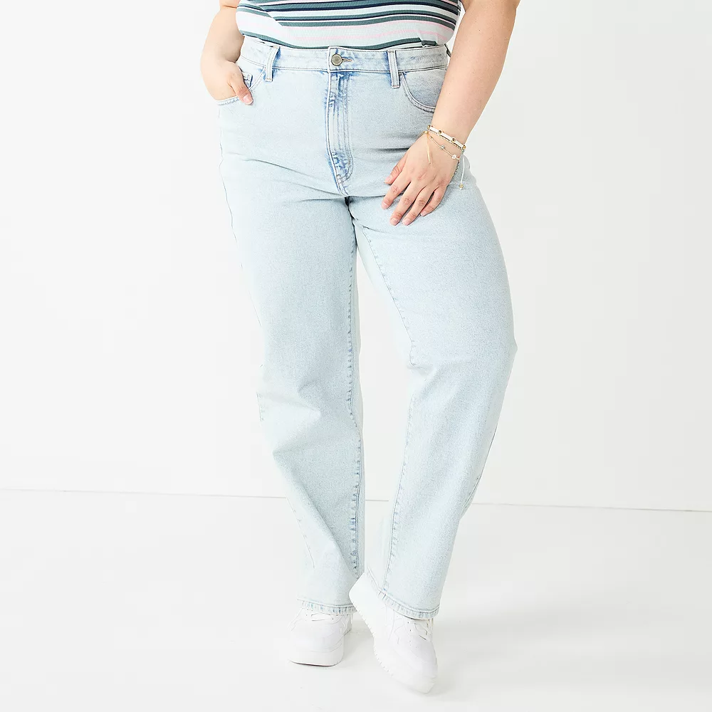 Juniors' Plus Size SO® Super High Rise Baggy Dad Jeans 3 Juniors' Plus Size SO® Super High Rise Baggy Dad Jeans