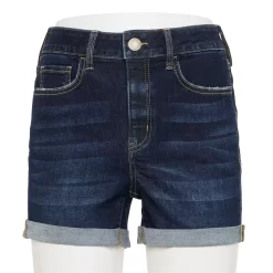 Juniors' SO® Adaptive Easy Dressing Midi Jean Shorts