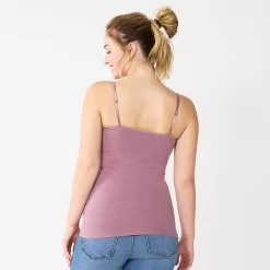 Juniors' SO® Satin Trim Cami -SO Juniors Fashion Clothing 5686255 ALT