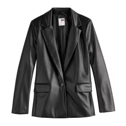 Juniors' SO® Oversized Faux Leather Blazer -SO Juniors Fashion Clothing 5693990 ALT5