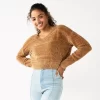 Juniors' SO® V-Neck Chenille Pullover Sweater -SO Juniors Fashion Clothing 5696161 Tan