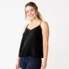 Juniors' SO® Button-Front Layering Tank -SO Juniors Fashion Clothing 5696166 Black Luxe