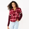 Juniors' SO® Fashion Flannel Shirt