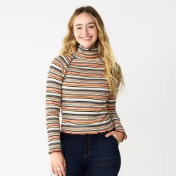Juniors' SO® Cozy Mockneck Top