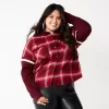 Juniors' Plus Size SO® Fashion Flannel Shirt -SO Juniors Fashion Clothing 5711970 Red Plaid