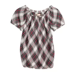 Girls 4-16 SO® Puff Sleeve Woven Top In Regular & Plus Size