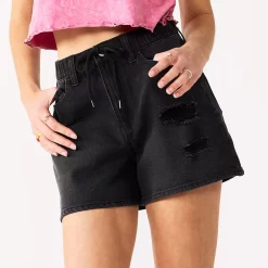 Juniors' SO® Super High-Rise Boyfriend Midi Shorts