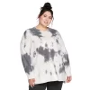 Juniors' Plus Size SO® Favorite Tunic Crewneck Sweatshirt -SO Juniors Fashion Clothing 5796752 Tan Tie Dye