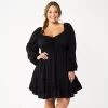 Juniors' Plus Size SO® Lace Inset Tiered Skater Dress 2 Juniors' Plus Size SO® Lace Inset Tiered Skater Dress -SO Juniors Fashion Clothing 5817869