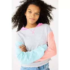 Girls 6-20 SO® Drop Shoulder Colorblock Hoodie In Regular & Plus -SO Juniors Fashion Clothing 5819221 ALT8