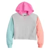 Girls 6-20 SO® Drop Shoulder Colorblock Hoodie In Regular & Plus -SO Juniors Fashion Clothing 5819221 Gray