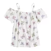 Girls 6-20 SO® Off-The-Shoulder Swing Top In Regular & Plus Size -SO Juniors Fashion Clothing 5819506 Butterfly