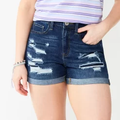 Juniors' SO® High-Rise Curvy Midi Shorts