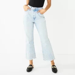 Juniors' SO® High Rise Kick Flare Crop