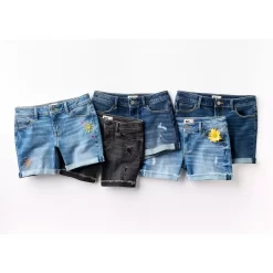 Girls 6-20 SO® Midrise Denim Shortie Shorts In Regular & Plus Size -SO Juniors Fashion Clothing 5841668 ALT7
