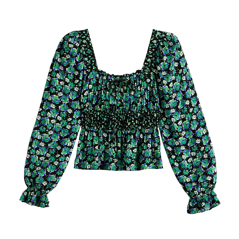 Juniors' SO® Squareneck Peplum Blouse 5 Juniors' SO® Squareneck Peplum Blouse - Image 3