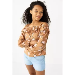 Girls 6-20 SO® Off-The-Shoulder Ruffled Top In Regular & Plus Size -SO Juniors Fashion Clothing 5866426 ALT9