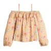 Girls 6-20 SO® Off-The-Shoulder Ruffled Top In Regular & Plus Size -SO Juniors Fashion Clothing 5866426 Orange Floral
