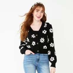 Juniors' SO® Button Front Cardigan