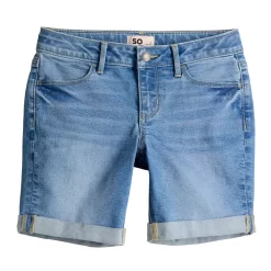 Girls 6-20 SO® Midrise Cuffed Bermuda Shorts In Regular & Plus Size