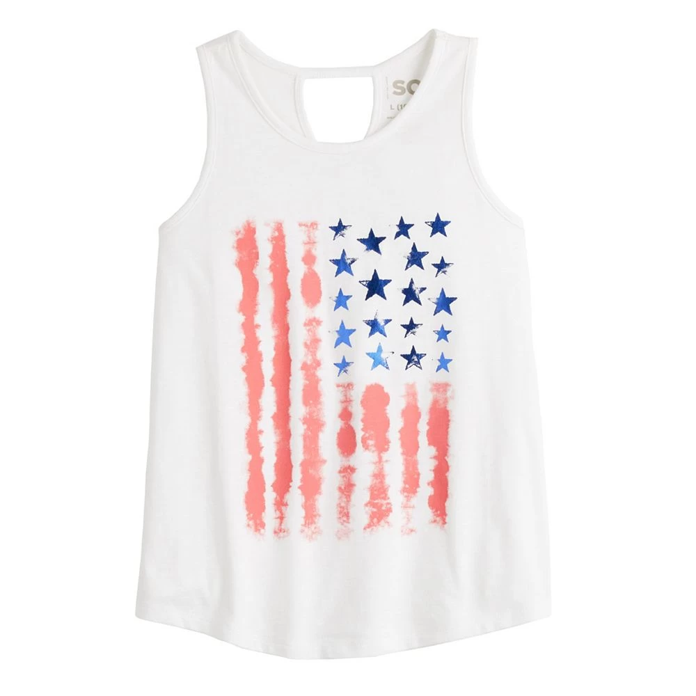 Girls 6-20 SO® Keyhole Swing Graphic Tank Top In Regular & Plus Size 3 Girls 6-20 SO® Keyhole Swing Graphic Tank Top In Regular & Plus Size