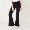 Juniors' SO® Pull-On High Rise Flare Pants -SO Juniors Fashion Clothing 5939596 Black Luxe
