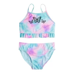 Girls 7-16 SO® Butterfly Ruffled Tankini Top & Bottoms Swimsuit Set