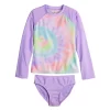 Girls 4-16 SO® Tie Dye Rashguard Top & Bottoms Swimsuit Set -SO Juniors Fashion Clothing 5941343