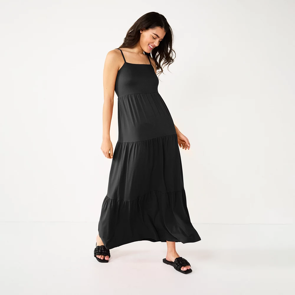 Juniors' SO® Tiered Knit Maxi Dress 3 Juniors' SO® Tiered Knit Maxi Dress