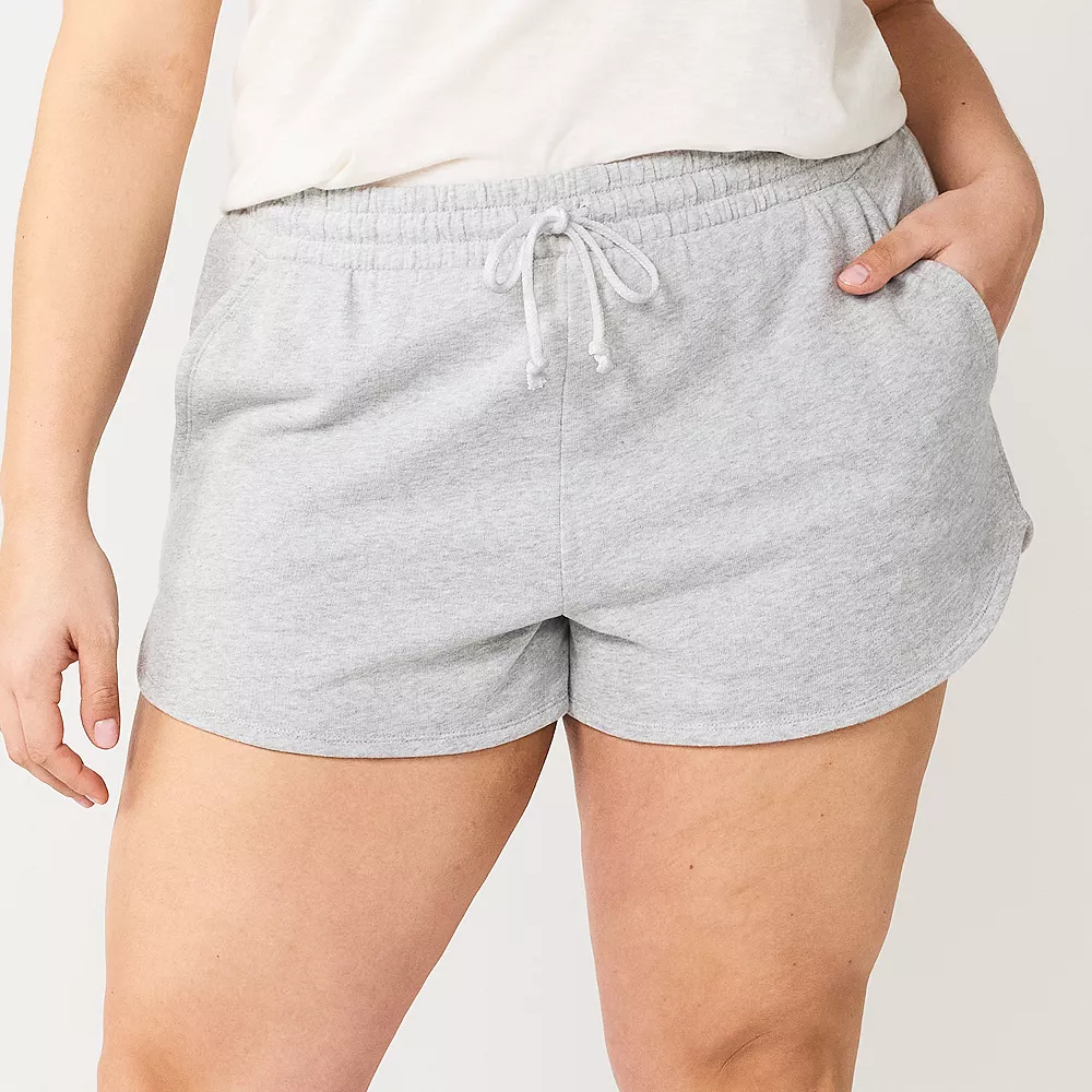 Juniors' Plus Size SO® Favorite Dolphin Hem Fleece Shorts 3 Juniors' Plus Size SO® Favorite Dolphin Hem Fleece Shorts