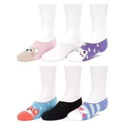 Girls SO® 6 Pack Critter Liner Socks -SO Juniors Fashion Clothing 5965880 ALT