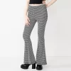 Juniors' SO® High-Rise Pull On Flare Pants -SO Juniors Fashion Clothing 6120605 Houndstooth