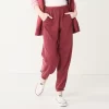Juniors' SO® Oversized High-Rise Boyfriend Joggers -SO Juniors Fashion Clothing 6142521 Berry Magnolia